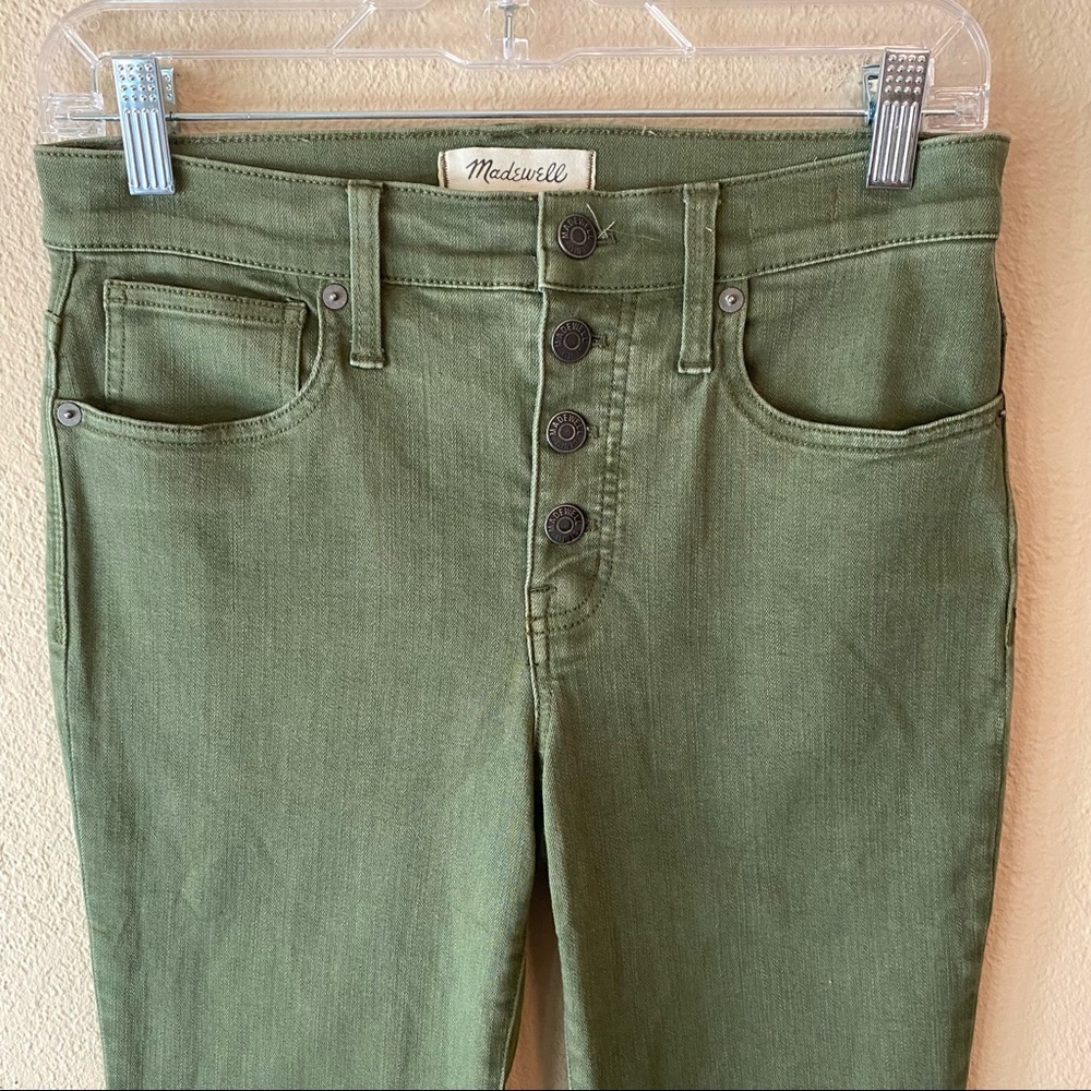 Madewell 9” Rise Skinny Crop Jeans Garment-Dyed Button-Front Edition - Picture 4 of 9